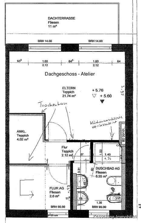 Dachgeschoss Doppelhaush�lfte Heidesheim am Rhein